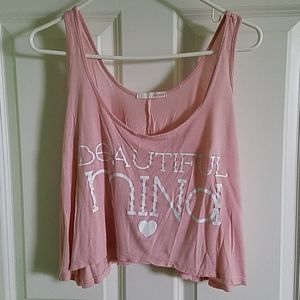 Pink Crop Tank Top